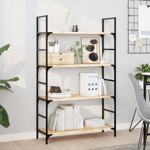 Qnhdfrt Schweberegal Set 4er 80x30x2 cm Massiv Akazie Unbehandelt Modernes Design Steckregal Holzboard für Wand Wohnzimmer Küche Bad Büro und Flur