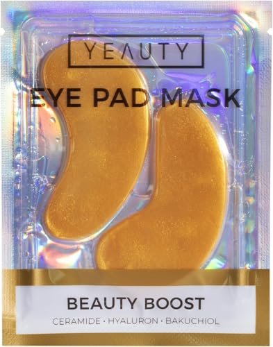 YEAUTY BEAUTY BOOST EYE PAD MASK, die superweichen Augenpads mit dem luxuriösen Anti-Aging Serum aus Ceramide, Hyaluron und Bakuchiol reduziert Augenringe und glättet die Augenpartie - 1 Pack