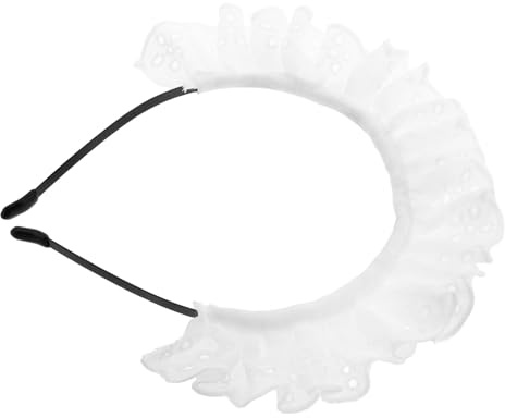 Lolita Cosplay Haarreif aus Spitze Weiß für Haare und Maid Kostüm