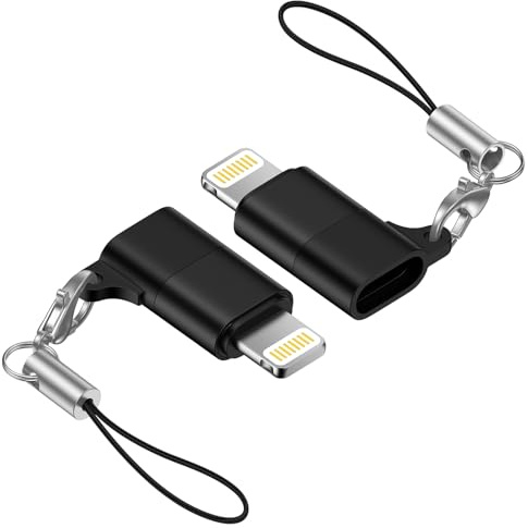 kigpozi 2 adattatori da USB C a Lightning per iPhone, ricarica rapida | Adattatore di trasferimento dati da tipo C a Lightning, per iPhone 14, 13, 12, 11 Pro Max, iPad Pro/Air 5