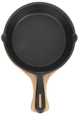 SHINEOFI Sartén de Hierro Fundido Negra para Cocinar en Casa