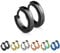 Treuheld® | Schmale Creolen/Ohrringe aus medizinischem Edelstahl | 2,5mm x 12mm | Schwarz | Klappcreolen für Damen und Herren | Set/Paar