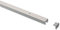 Interdeco Gardinenschienen vorgebohrt Silber-Grau 1-läufige Vorhangschienen aus Aluminium, Primax, 140 cm