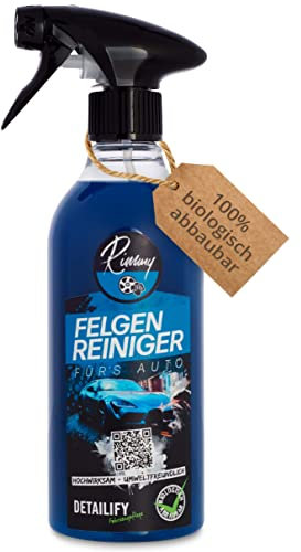 Detailify Premium Felgenreiniger Rimmy 500 ml säurefreie Reinigung für Alufelgen Leichtmetallfelgen Stahlfelgen Lackierte Felgen Chromfelgen