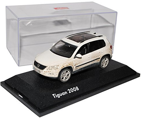 Schuco Volkwagen Tiguan Weiss Track and Field 2008 1/43 Modell Auto Modellauto