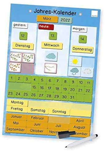 TimeTEX Jahres-Kalender magnetisch, ca. 28 x 41 cm