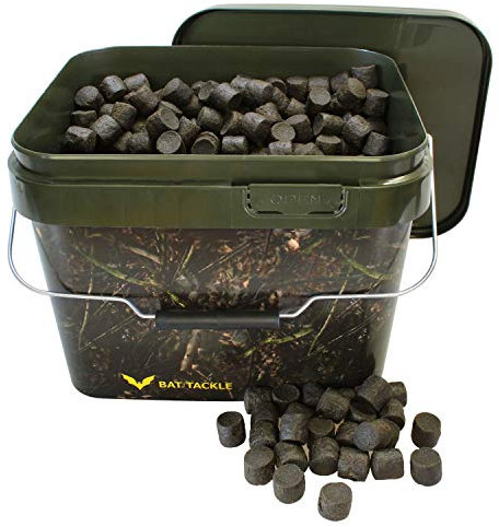 BAT-Tackle Black Base Pellet 20mm 5kg im Realistric® 10L Angel- Futter