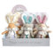 Doudou et Compagnie - Lapin de Sucre - Pantin Attache-Sucette avec Hochet - DC3484 - Blanc, Rose, ou Vert - modèle aléatoire