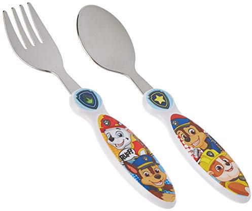 Stor 8412497189182 Ménagère métallique 2 pièces Set Pat' Patrouille Bande dessinée