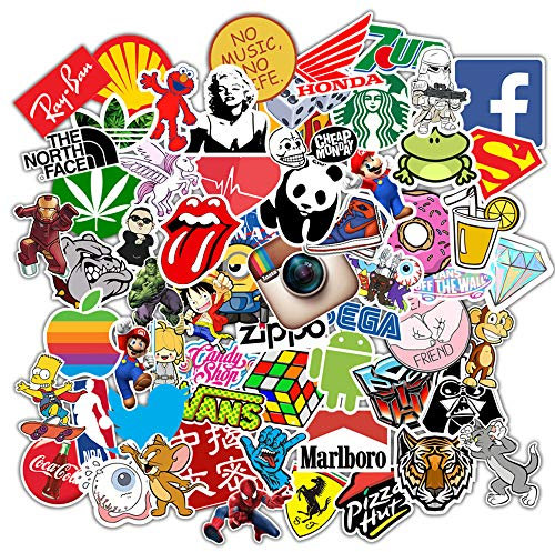 Aufkleber Auto Tuning 100 Stück Sticker Koffer Tumblr Motocross Bike MTB Scooter Computer Modelling Kit Vinyl POLIERTER Berühmte Marken Pack