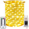 RcStarry New 50M 500LEDs Lichterschlauch Strombetrieben Lichterkette mit Fernbedienung & Timer, 8 Modi, Durchmesser 3mm Lichtschlauch IP67 Wasserdicht, für Außen Innen - Warmweiß