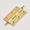 Decorative Solid Brass Hinges Gold Kitchen Cabinet Cupboard Door Butt Hinges Furniture Hardware 4Pack (4,2inch)