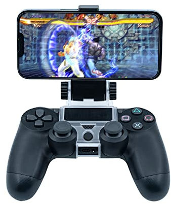 Mcbazel Smart Phone Clip Holder Mount Stand para PS4 / PS4 Slim / PS4 Pro Controller Negro