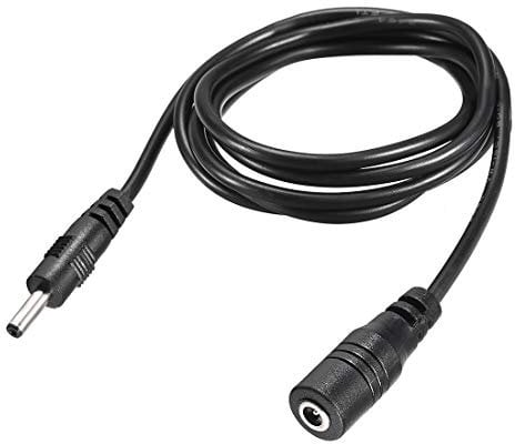sourcing map Power Extension Cable 4.92ft 1.5M 1.35mm x 3.5mm for Adapter Cord