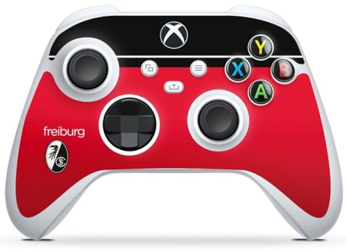 DeinDesign Skin kompatibel mit Microsoft Xbox Series S Controller Folie Sticker SC Freiburg Offizielles Lizenzprodukt Logo