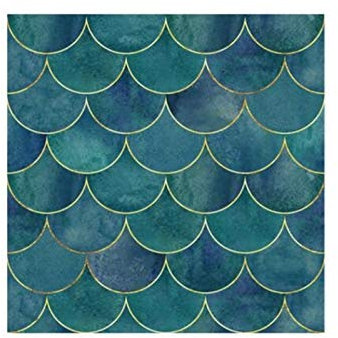 TYUTYU Creative Fish Scale Pattern Waterproof Bathroom Tile Stickers Oilproof Kitchen Wall Sticker PVC Self-adhesive DIY Wallpaper (Color : 20x20cm)