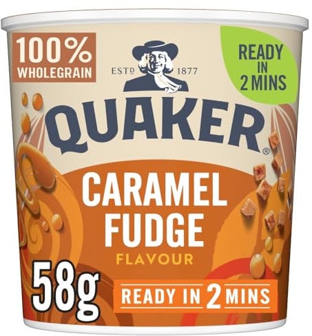 Quaker Heavenly Oats Caramel Fudge Porridge Pot 58g (Case of 8)