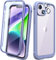 Diaclara Designed for iPhone 14 Plus Case, Full Body Rugged Case with Built-in Touch Sensitive Anti-Scratch Screen Protector, with Camera Lens Protector for iPhone 14 Plus 6.7 (Lavender Gray)
