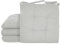 BESCH Pack 4 Cojines para Silla Usos Interior y Exterior 38x38x5cm - Cojin de Asiento Decorativo Funda de Algodón + Poliéster y Relleno de Fibra Hueca Lavable Cómodos Acolchados (Gris Claro)