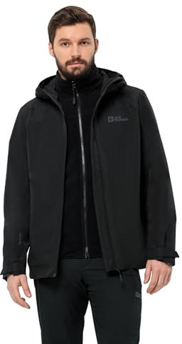 Jack Wolfskin Herren Taubenberg 3in1 Jkt M, Schwarz, 3XL EU