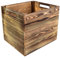 Creative Deco Holzkiste Vintage | passend für alle Kallaxregale | Geflammte Holzbox mit Griffen | 33 x 37 x 33cm | Geschliffenes Holz | Aufbewahrungsbox Kinder Kisten Regalbox Spielzeugkiste