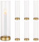 Romadedi Bougeoir Doré avec Verre Amovible - Lot de 6 Chandelier en Métal pour Bougie Decorative Deco Maison Bougeoirs pour Centre de Table Mariage Noël Fête