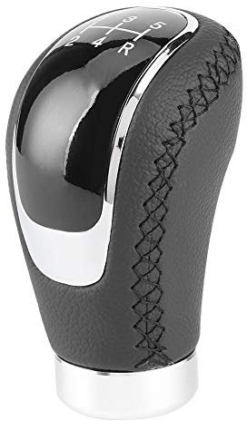 Schaltknauf Focus, Car Gear Shift Knob, Universal Auto Schaltknauf Stick Head Schalthebel Handball Leder Universal für Auto (Schwarz)
