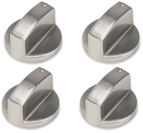 4 Pezzi Manopola del Gas, 6mm Manopole Forno Universale Gas Stufa Controllo Fornello Interruttore del Metallo Manopole Forni Manopole Rotanti per Fornelli e Piani Cottura
