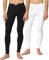 Timone Herren Lange Unterhose TI30-127 ((2er Pack) Schwarz/Weiß, XXL)