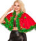 Handcess Leuchtendes Weihnachten Umhang LED Weihnachts Kostüm Umhang Weihnachten Roter Mantel für Frauen und Mädchen