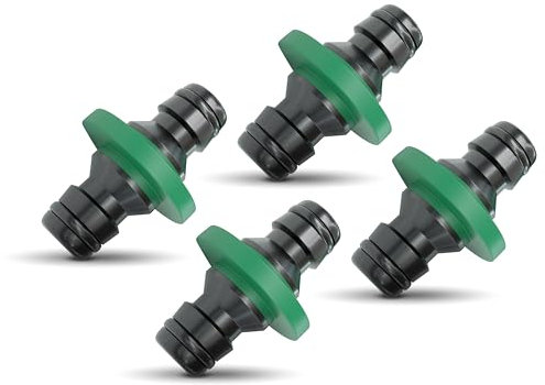 RASENWERK® - Schlauchkupplung für Steckverbinder - Verbindungsstück Gartenschlauch Steckverbinder - Universelle Gartenschlauch Kupplung - 4 Stück