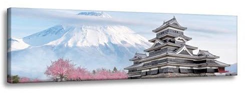 GP TONER Leinwandgemälde Natur Berg Fuji Japan 135X45 cm