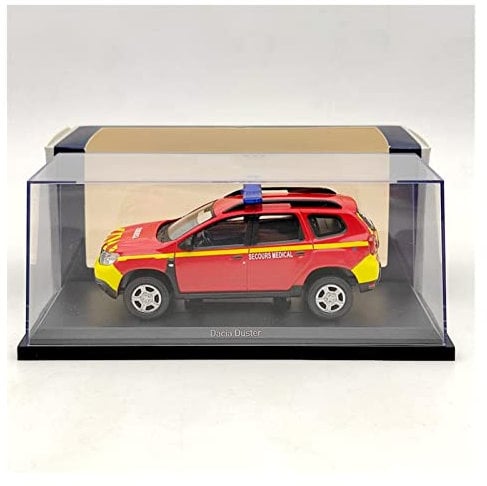 EMRGAZQD Scale Finished Model Car 1/43 For Dacia Duster 2018 FIRE RESCUE Alloy Diecast Car Model Simulation Vehicle Adult Collectible Ornament Miniature Replica Car