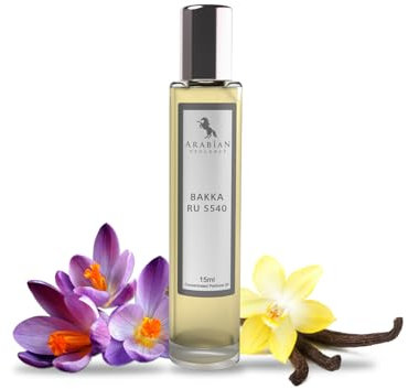 Arabian Opulence FR328 Bakka Ru 5540 Roll-on Parfümöl | Konzentriertes Parfüm Körperöl | Langanhaltendes Parfüm auf Ölbasis für Männer und Frauen | Reisegröße Alkoholfreies Parfümöl Flasche (15ml)