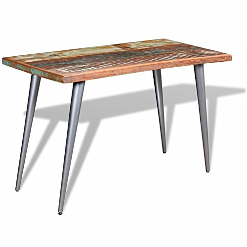 Rantry Esstisch aus antikem Massivholz, 120 x 60 x 76 cm, Esstisch, Küchentisch, Gartentisch, Outdoor-Tischdekoration, Zimmermöbel