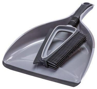 lakeland Wet & Dry Dustpan and Brush With Squeegee Side Great for Spills and Pet Hair and Lint