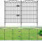 No Dig Decorative Garden Fence 6 Panel with Gate - 36in H x 12ft L, Tall Animal Barrier for Dogs Rabbits, Rustproof Metal Wire Panels for Yard, Patio, and Outdoor Border Use