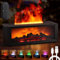 Flammen Aroma Diffuser,Diffuser Ätherische Öle mit 7-Farben-Licht,Luftbefeuchter Flame Diffuser mit Fernbedienung, Duftöl Diffuser mit Timer,Wasserlose Abschaltautomatik für Zuhause Büro Raumduft Yoga