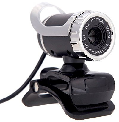 Phyachelo HD Webcam de 12 megapixeles Camara giratoria de 360 Grados con USB 2.0 y minifono para el Ordenador de Escritorio Skype y el Ordenador portatil