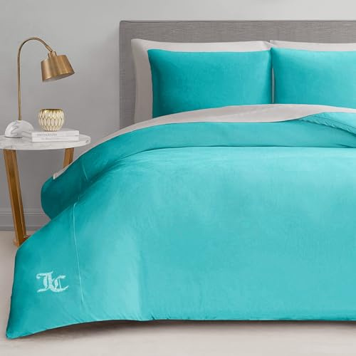 Juicy Couture Comforter Set, Polyester, Blue Crush, Twin/Twin XL
