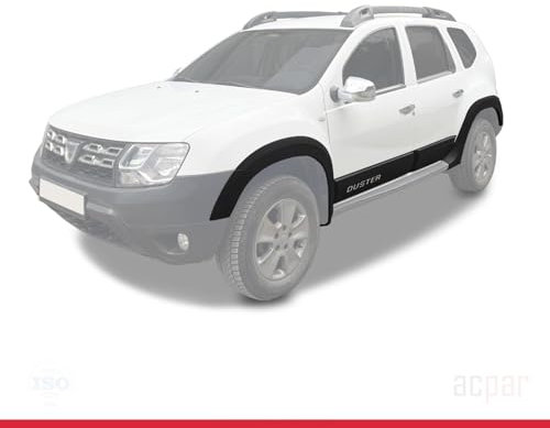 acpar Kompatibel mit Dacia Duster (HS) 2010-2017 Radlaufschutz Stoßfängerschutz Kotflügel und Bodyguard Seitenschutz Auto Karosserieschutz Kit SCHWARZ