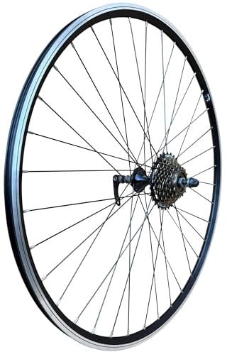 Baldy's 7 Speed 700c Road Racing Bike Rear Wheel BLACK Quick Release Hub