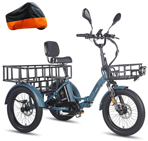 Fafrees F20 Mate E-Bike Dreirad 48V 1125,6WH 20 Zoll [ Offiziell ] 65N.m Ebike Damen Herren, Hydraulische Scheibenbremsen Elektrofahrrad 180kg, Elektro Dreirad Fahrrad für Erwachsene Update