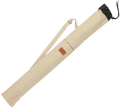 DONGKER Angeln Rutentasche, 1 Stuck Faltbar Angelschirmtasche, 1,2m/1,4m x 18cm, Große Kapazität Angeltasche mit Verstellbarer Schultergurt für Spinnruten, Baitcastingruten und Brandungsruten