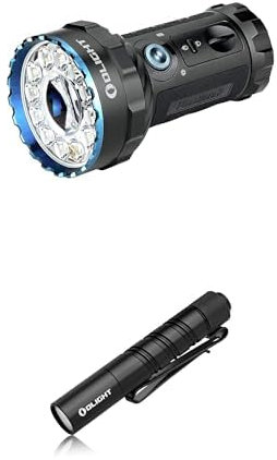OLIGHT Bundle of X7R Marauder 2 LED Taschenlampe + I3T 2 Mini Taschenlampe, 200 Lumen Kompakte Helle Licht mit beidseitigem Taschenclip