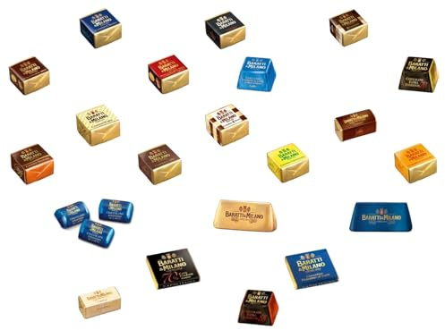 Baratti & Milano - Assortimento di Cioccolatini, Cremini Assortiti, Latte, Extrafondenti, Pistacchio, Napolitains, Gianduiotti e Praline - Sfusi in busta da 500g