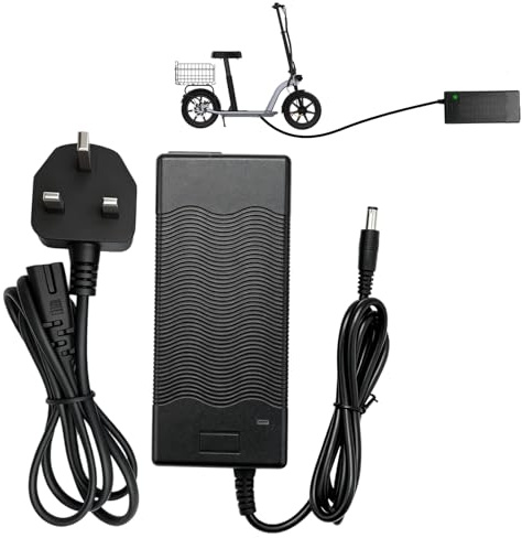 42V 2A Electric Scooter Charger, E Scooter Charger with 1 Pin 8mm, Hoverboard Chargers Compatible with Xiaomi M365 Pro 2 Mi 3 1S Segway Ninebot ES1 ES2 ES4 G30(1M)