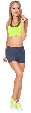 FUTURO FASHION Super Soft Cotton Shorts Elastic Stretch Yoga Knickers, Breathable Short Leggings for Women, Yoga Cycling Sport Pants, Sizes UK 8-22 PSL5 Denim
