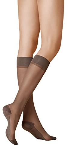 KUNERT Damen Kniestrümpfe Cotton Sole 20 transparent 20 Den