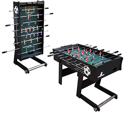 COUGAR Scorpion Kick Tischkicker | Kickertisch in Schwarz klappbar | Fußballtisch inkl. 2 Bälle & Punktezähler | Indoor Tischfußball für Kinder & Erwachsene | Maße 122x61x80 cm.